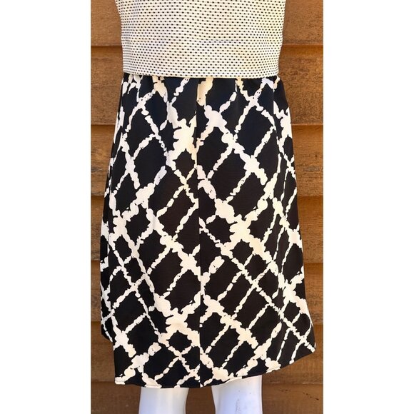 Tabitha For Anthropologie Black & White Aleida Sleeveless Dress Size 6 - Picture 9 of 9